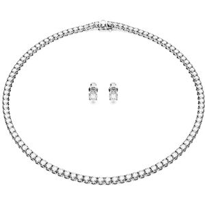 Swarovski Parure Matrix Tennis, Taille ronde, Blanc, Métal rhodié - Publicité Swarovski Parure Matrix Tennis, Taille ronde, Blanc, Métal rhodié - Publicité
