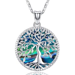 Friggem Femmes Colliers en Argent Sterling 925 Pendentif Arbre de Vie vec Coquille D'ormeau, Cadeaux de Bijoux D'anniversaire de Noël pour Femmes Filles - Publicité Friggem Femmes Colliers en Argent Sterling 925 Pendentif Arbre de Vie vec Coquille D'ormeau, Cadeaux de Bijoux D'anniversaire de Noël pour Femmes Filles - Publicité