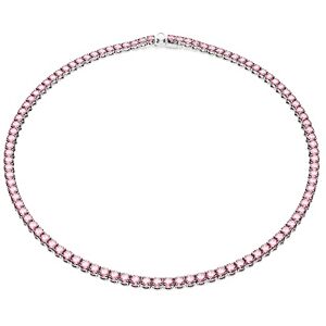 Swarovski Collier Matrix Tennis, cristaux roses, métal rhodié - Publicité Swarovski Collier Matrix Tennis, cristaux roses, métal rhodié - Publicité