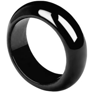 Mengsiy Bague en Jade noir naturel pour hommes et femmes, bijoux porte-bonheur, pierre véritable, anneau Simple(18mm) - Publicité Mengsiy Bague en Jade noir naturel pour hommes et femmes, bijoux porte-bonheur, pierre véritable, anneau Simple(18mm) - Publicité