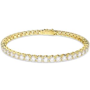 Swarovski Bracelet Matrix Tennis, Taille ronde, Blanc, Placage de ton or - Publicité Swarovski Bracelet Matrix Tennis, Taille ronde, Blanc, Placage de ton or - Publicité