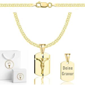 ZELYA Collier en or avec croix/médaillon Chaîne maille gourmette plaquée or 925/585 4K pour filles & garçons – 45-60 cm Chaîne de communion avec croix, chaîne pour enfants pour la communion & le - Publicité ZELYA Collier en or avec croix/médaillon Chaîne maille gourmette plaquée or 925/585 4K pour filles & garçons – 45-60 cm Chaîne de communion avec croix, chaîne pour enfants pour la communion & le - Publicité