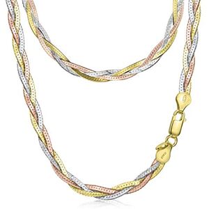 Amberta Collier pour Femmes en Argent 925/1000 Maille Miroir 5 mm Longueur 45 cm: Multicouleurs - Publicité Amberta Collier pour Femmes en Argent 925/1000 Maille Miroir 5 mm Longueur 45 cm: Multicouleurs - Publicité