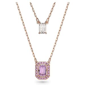 Swarovski Collier multi rangs Millenia, Taille octogonale, Placage de ton or rosé - Publicité Swarovski Collier multi rangs Millenia, Taille octogonale, Placage de ton or rosé - Publicité