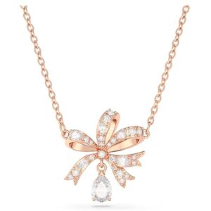 Swarovski Collier Volta, pendentif nœud blanc, plaqué ton or rosé - Publicité Swarovski Collier Volta, pendentif nœud blanc, plaqué ton or rosé - Publicité