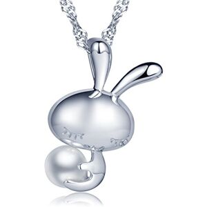 Unendlich U 925 Argent Mignon Lapin 6mm Perles d'eau Douce Collier Pendentif pour Femme/Fille - Publicité Unendlich U 925 Argent Mignon Lapin 6mm Perles d'eau Douce Collier Pendentif pour Femme/Fille - Publicité