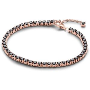 Pandora Timeless Bracelet en métal plaqué or rose 14 carats avec cristal noir, 20 - Publicité Pandora Timeless Bracelet en métal plaqué or rose 14 carats avec cristal noir, 20 - Publicité