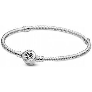 Pandora Passions Bracelet maille serpent en argent sterling avec fermoir cœur infini, 19 - Publicité Pandora Passions Bracelet maille serpent en argent sterling avec fermoir cœur infini, 19 - Publicité