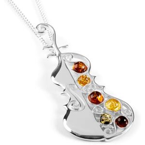 HENRYKA Henryk Classique Ambre de la Baltique de Couleur Argent et Multi Ambre Violoncelle Pendentif sur chaîne à maillons 41,9 cm Argent - Publicité HENRYKA Henryk Classique Ambre de la Baltique de Couleur Argent et Multi Ambre Violoncelle Pendentif sur chaîne à maillons 41,9 cm Argent - Publicité