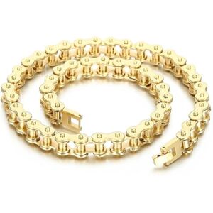 Caiduoduo Collier de mode chaîne de vélo en acier titane pour hommes Chaîne de vélo Bijoux en acier inoxydable - Publicité Caiduoduo Collier de mode chaîne de vélo en acier titane pour hommes Chaîne de vélo Bijoux en acier inoxydable - Publicité