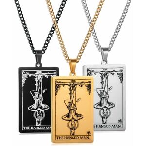 Caiduoduo 22 collier pendentif tarot Personnalité vintage homme carré long pull chaîne - Publicité Caiduoduo 22 collier pendentif tarot Personnalité vintage homme carré long pull chaîne - Publicité