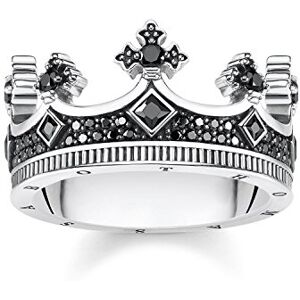 Thomas Sabo Unisexe Bague Couronne Argent Sterling 925, Noirci TR2208-643-11 - Publicité Thomas Sabo Unisexe Bague Couronne Argent Sterling 925, Noirci TR2208-643-11 - Publicité