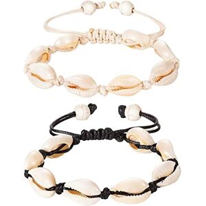 Liitata Lot de 2 bracelets de cheville en coquillage Bracelet de cheville naturel Fait à la main Style bohème Réglable Pour l'été Hawaï Bijoux de plage pour femmes et filles Blanc et - Publicité Liitata Lot de 2 bracelets de cheville en coquillage Bracelet de cheville naturel Fait à la main Style bohème Réglable Pour l'été Hawaï Bijoux de plage pour femmes et filles Blanc et - Publicité