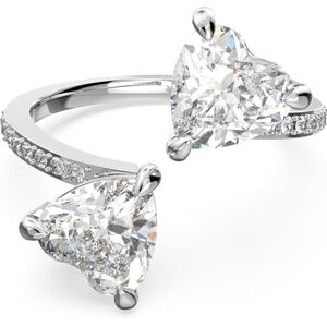 Swarovski Bague ouverte Attract Soul, Cœur, Blanche, Métal rhodié - Publicité Swarovski Bague ouverte Attract Soul, Cœur, Blanche, Métal rhodié - Publicité