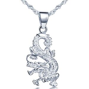 Unendlich U Collier femme fille en Argent 925, Pendentif de Dragon, avec la Chaîne, Cadeau Anniversaire Noël, Elégant Magnifique - Publicité Unendlich U Collier femme fille en Argent 925, Pendentif de Dragon, avec la Chaîne, Cadeau Anniversaire Noël, Elégant Magnifique - Publicité
