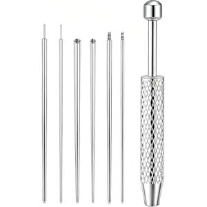 HAOXYO Kit de 7 Pièces pour le Piercing, Kit Piercing Professionnel avec Pince Piercing et Tige d’Insertion, en Acier Ixydable Compatible 16G/18G pour Oreille, Nez, Lèvre - Publicité HAOXYO Kit de 7 Pièces pour le Piercing, Kit Piercing Professionnel avec Pince Piercing et Tige d’Insertion, en Acier Ixydable Compatible 16G/18G pour Oreille, Nez, Lèvre - Publicité