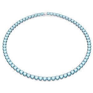 Swarovski Collier Matrix Tennis, Taille ronde, Medium, Bleu, Métal rhodié - Publicité Swarovski Collier Matrix Tennis, Taille ronde, Medium, Bleu, Métal rhodié - Publicité