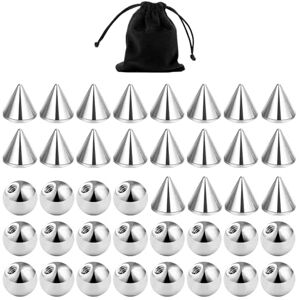 CHSZSH 40 Boules De Perçage, Sac De Rangement, Boules De Perçage En Acier Inoxydable, Poinçons De Perçage, Accessoires De Bijoux - Publicité CHSZSH 40 Boules De Perçage, Sac De Rangement, Boules De Perçage En Acier Inoxydable, Poinçons De Perçage, Accessoires De Bijoux - Publicité
