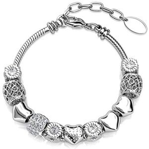 MYC-Paris Bracelet Radiant Charm laiton Haute Qualité + Plaqué Rhodium + Cristal d'Autriche haute qualité + Écrin Élégant Cadeau d'anniversaire, Fête des Mères, Noël Coloris Argent - Publicité MYC-Paris Bracelet Radiant Charm laiton Haute Qualité + Plaqué Rhodium + Cristal d'Autriche haute qualité + Écrin Élégant Cadeau d'anniversaire, Fête des Mères, Noël Coloris Argent - Publicité