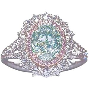 Bague en Cristal Glamour Bague à Bijoux de Mariage colorée pour Dame (n ° 10) - Publicité