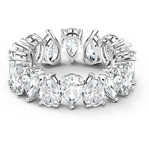 Swarovski Bague Matrix Vittore, cristaux blancs étincelants taille poire sertis en ligne continue, finition argentée, design pur et élégant, taille 50 - Publicité Swarovski Bague Matrix Vittore, cristaux blancs étincelants taille poire sertis en ligne continue, finition argentée, design pur et élégant, taille 50 - Publicité