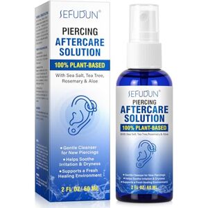 MXCZBSM Spray Après-Perçage 60ml Formule au Sel de Mer & Tea Tree Nettoie, Apaise et Prévention des Infections Sans Alcool pour Piercings Oreille, Nez, Nombril - Publicité MXCZBSM Spray Après-Perçage 60ml Formule au Sel de Mer & Tea Tree Nettoie, Apaise et Prévention des Infections Sans Alcool pour Piercings Oreille, Nez, Nombril - Publicité