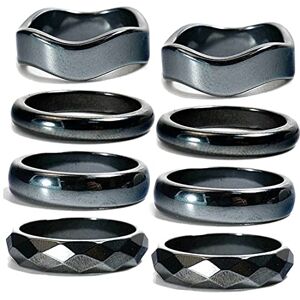 RICHRAIN Bague Hematite Ring Anneau Anxiety Ring Pour Femmes Homme (Mix,Size 11 (8Pcs)) - Publicité RICHRAIN Bague Hematite Ring Anneau Anxiety Ring Pour Femmes Homme (Mix,Size 11 (8Pcs)) - Publicité