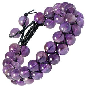 Nupuyai Améthyste Naturelle Bracelet Tressé de Pierre de 8mm pour des Femmes et des Hommes, Bracelet de Perles de Pierre Semi Precieuse Réglable pour Unisexe - Publicité Nupuyai Améthyste Naturelle Bracelet Tressé de Pierre de 8mm pour des Femmes et des Hommes, Bracelet de Perles de Pierre Semi Precieuse Réglable pour Unisexe - Publicité