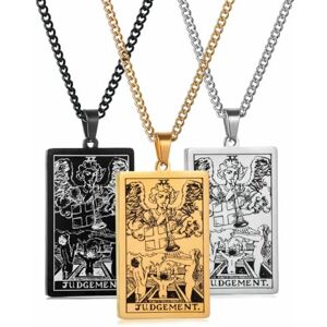 Caiduoduo 22 collier pendentif tarot Personnalité vintage homme carré long pull chaîne - Publicité Caiduoduo 22 collier pendentif tarot Personnalité vintage homme carré long pull chaîne - Publicité