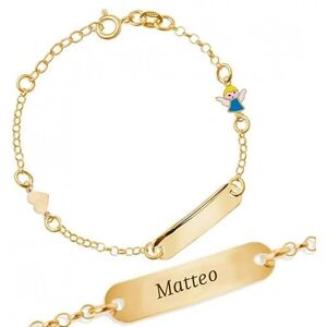 Sakrami Bracelet bébé en argent 925 avec plaque de nom personnalisée et ange émaillé bleu Collection enfants + boîte cadeau personnalisée Bracelet de naissance, de communion ou de baptême - Publicité Sakrami Bracelet bébé en argent 925 avec plaque de nom personnalisée et ange émaillé bleu Collection enfants + boîte cadeau personnalisée Bracelet de naissance, de communion ou de baptême - Publicité