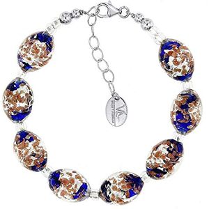 Venetiaurum Bracelet pour femme avec perles en verre d'origine de Murano et argent 925 – Fabriqué en Italie certifié - Publicité Venetiaurum Bracelet pour femme avec perles en verre d'origine de Murano et argent 925 – Fabriqué en Italie certifié - Publicité