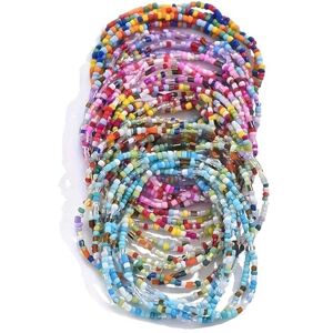 LXJLXD Lot de 30 bracelets de cheville colorés pour femme et fille avec perles colorées pour la plage (couleur), 17cm, Verre - Publicité LXJLXD Lot de 30 bracelets de cheville colorés pour femme et fille avec perles colorées pour la plage (couleur), 17cm, Verre - Publicité