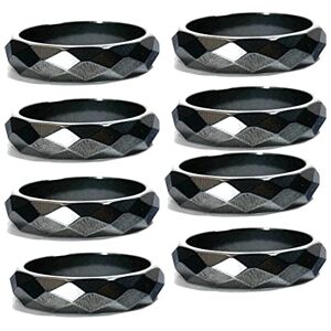 RICHRAIN Bague Hematite Ring Anneau Anxiety Ring Pour Femmes Homme (Facet (Non-magnetic),Size 9 (8Pcs)) - Publicité RICHRAIN Bague Hematite Ring Anneau Anxiety Ring Pour Femmes Homme (Facet (Non-magnetic),Size 9 (8Pcs)) - Publicité