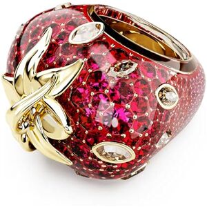 Swarovski Bague Idyllia Coupe Mixte Fraise Rouge Plaqué Or Taille 55 - Publicité Swarovski Bague Idyllia Coupe Mixte Fraise Rouge Plaqué Or Taille 55 - Publicité