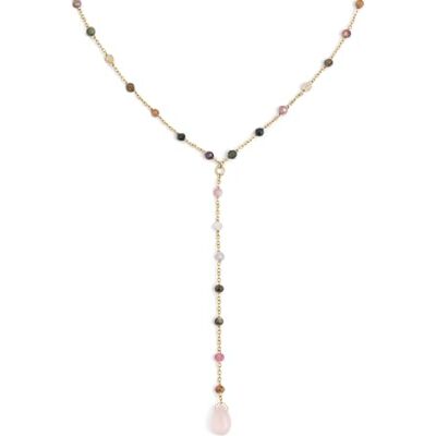 SINGULARU Collier Y Turmalina Stones Acier Plaqué Or Bijoux pour femmes - Publicité SINGULARU Collier Y Turmalina Stones Acier Plaqué Or Bijoux pour femmes - Publicité