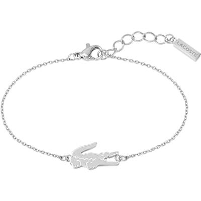 Lacoste Bracelet en Chaîne pour Femme Collection CROCODILE en Acier Inoxydable avec un Charm en forme de Crocodile - Publicité Lacoste Bracelet en Chaîne pour Femme Collection CROCODILE en Acier Inoxydable avec un Charm en forme de Crocodile - Publicité