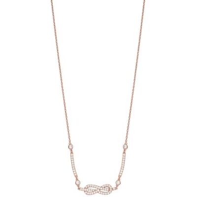 Emporio Armani Collier pour femmes en laiton avec fermoir mousqueton en ton or rose - Publicité Emporio Armani Collier pour femmes en laiton avec fermoir mousqueton en ton or rose - Publicité