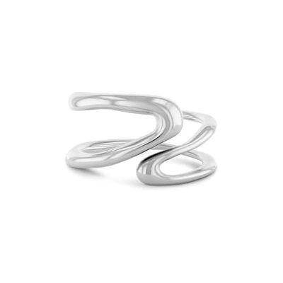 Calvin Klein Boucles d'Oreilles Pendantes et Bague Ouverte pour Femme Collection CK STATEMENT LINKS en Acier Inoxidable - Publicité Calvin Klein Boucles d'Oreilles Pendantes et Bague Ouverte pour Femme Collection CK STATEMENT LINKS en Acier Inoxidable - Publicité