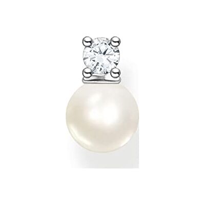 Thomas Sabo Clou d'oreille unique perle avec pierre blanche argent Argent Sterling 925 - Publicité Thomas Sabo Clou d'oreille unique perle avec pierre blanche argent Argent Sterling 925 - Publicité