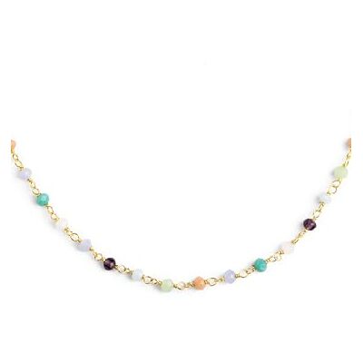 SINGULARU Collier Crystals Colors Argent Plaqué Or Bijoux pour femmes - Publicité SINGULARU Collier Crystals Colors Argent Plaqué Or Bijoux pour femmes - Publicité