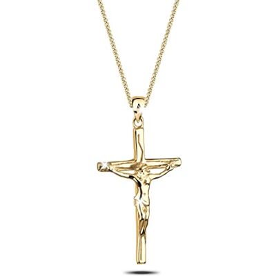 Elli Collier Femme Croix Religion 925 Argent Plaqué Or - Publicité Elli Collier Femme Croix Religion 925 Argent Plaqué Or - Publicité