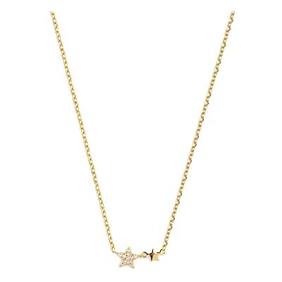 SINGULARU Collier Duo Stars. Pendentif en Argent Sterling 925 avec Finition Plaqué Or 18Kt ou Rhodium. Chaîne Taille Unique. Bijoux pour Femme - Publicité SINGULARU Collier Duo Stars. Pendentif en Argent Sterling 925 avec Finition Plaqué Or 18Kt ou Rhodium. Chaîne Taille Unique. Bijoux pour Femme - Publicité