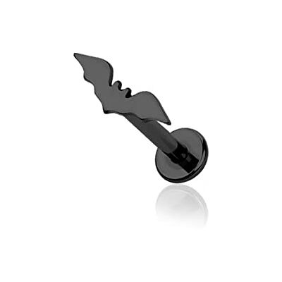 BlackAmazement Boucles d'oreilles Labret en acier inoxydable 316L Tragus Helix Monroe Piercing chauve-souris Bat Argent Or Noir Gothique Femme Homme, Acier inoxydable - Publicité BlackAmazement Boucles d'oreilles Labret en acier inoxydable 316L Tragus Helix Monroe Piercing chauve-souris Bat Argent Or Noir Gothique Femme Homme, Acier inoxydable - Publicité