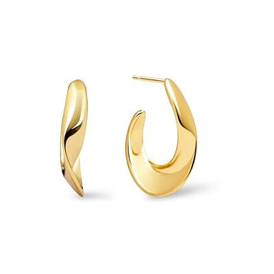SINGULARU Boucles d'oreilles Aro Greta. Acier plaqué or 8 Kt. Design organique avec fermoir en silicone. Bijoux pour femme. Publicité SINGULARU Boucles d'oreilles Aro Greta. Acier plaqué or 8 Kt. Design organique avec fermoir en silicone. Bijoux pour femme. Publicité