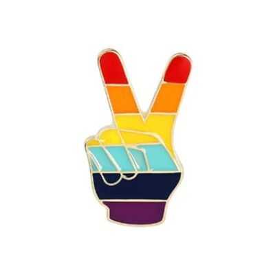 Clj Charles Le Jeune Pin's Gay Pride, Doigts De La Victoire Arc En Ciel Engagés qualité de finition Epingle Broche Badge PINS ENGAGES - Publicité Clj Charles Le Jeune Pin's Gay Pride, Doigts De La Victoire Arc En Ciel Engagés qualité de finition Epingle Broche Badge PINS ENGAGES - Publicité