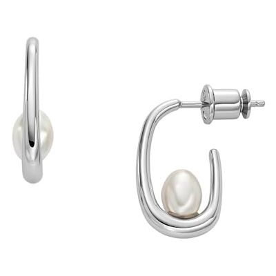 Skagen Créoles avec perles nacrées, pour femme, - Publicité Skagen Créoles avec perles nacrées, pour femme, - Publicité