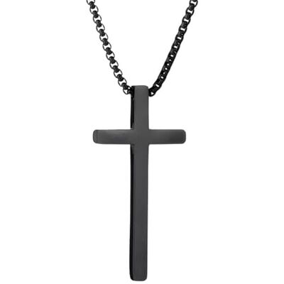 ZENSE Collier homme avec pendentif croix gothique noire - Publicité ZENSE Collier homme avec pendentif croix gothique noire - Publicité