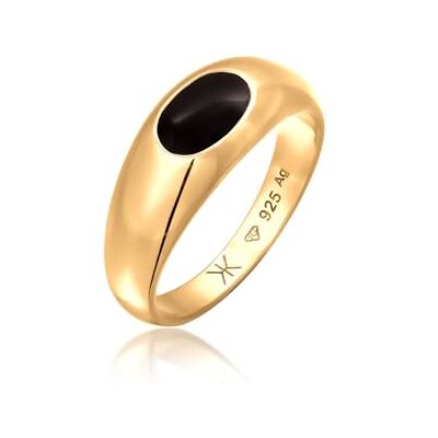 Kuzzoi Bague chevalière pour homme polie avec émail en argent sterling 925 plaqué or, bague massive en argent pour hommes de taille 60 – 66, 0611392824, 66, Émail - Publicité Kuzzoi Bague chevalière pour homme polie avec émail en argent sterling 925 plaqué or, bague massive en argent pour hommes de taille 60 – 66, 0611392824, 66, Émail - Publicité