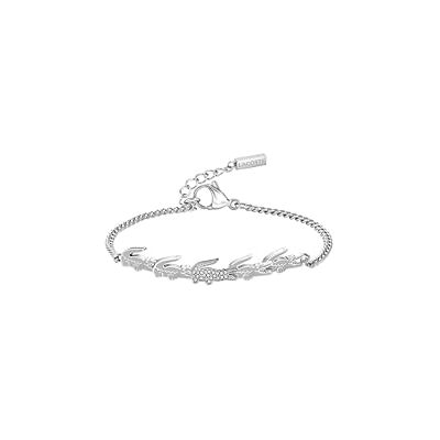 Lacoste Bracelet pour Femme Collection CROCODILE en Acier Inoxydable avec des Charms en Forme de Crocodile - Publicité Lacoste Bracelet pour Femme Collection CROCODILE en Acier Inoxydable avec des Charms en Forme de Crocodile - Publicité