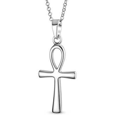 Bling Jewelry Collier Pendentif Croix Égyptienne Ankh Religieuse Unisexe De Grande Taille Pour Femmes Hommes Et Adolescents En Argent Sterling Poli .925 - Publicité Bling Jewelry Collier Pendentif Croix Égyptienne Ankh Religieuse Unisexe De Grande Taille Pour Femmes Hommes Et Adolescents En Argent Sterling Poli .925 - Publicité